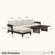 preview thumbnail 3 of 10, PURPLE LEAF Modern Aluminum Sectional Sofa with 7.87" Cushions for Yard Porch Deck Outdoor Conversation Sets