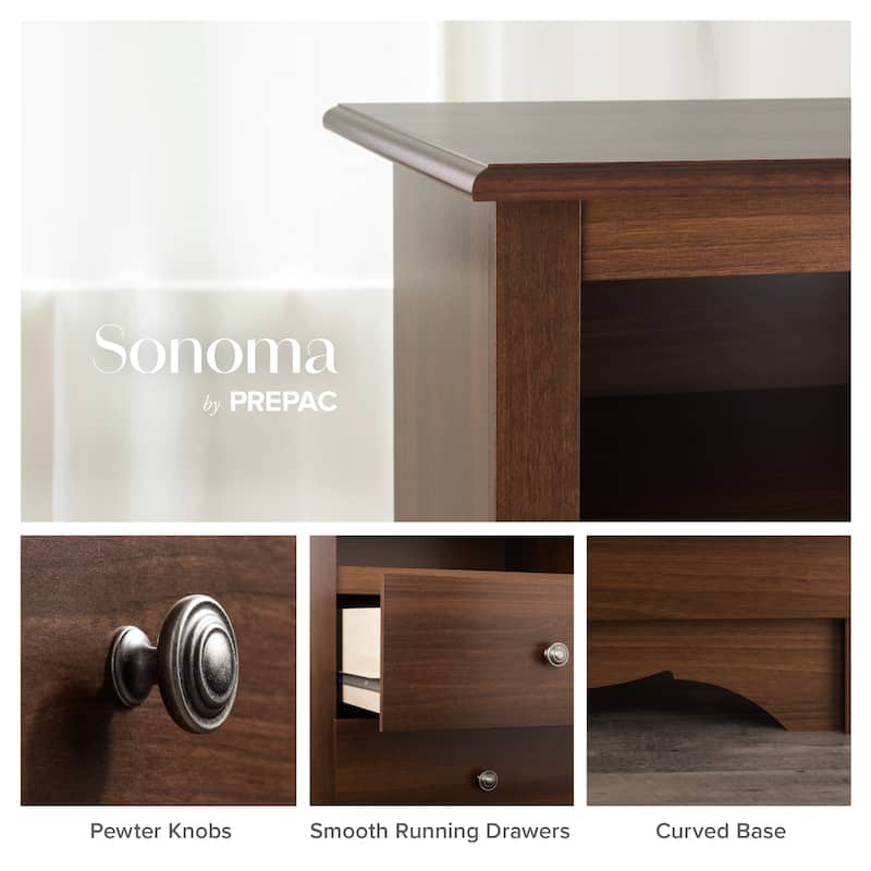 Prepac Monterey 6 Drawer Double Dresser for Bedroom, Wide Chest of Drawers, Traditional Bedroom Furniture