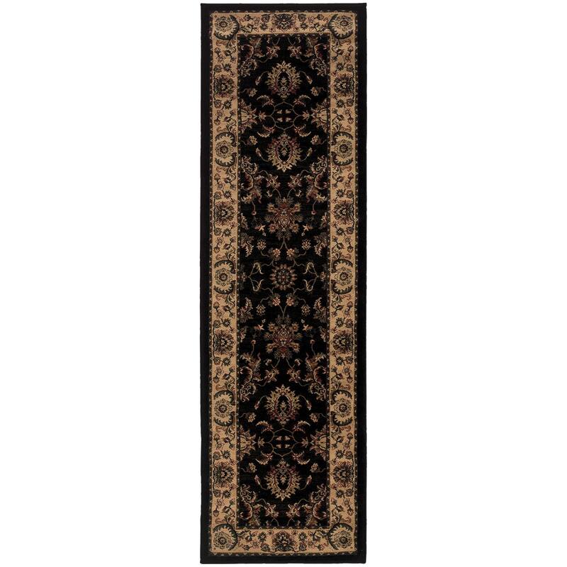 HomeRoots Oriental Traditional Runner Area Rug - 92.52 in. x 26.77 in. x 0.43 in.
