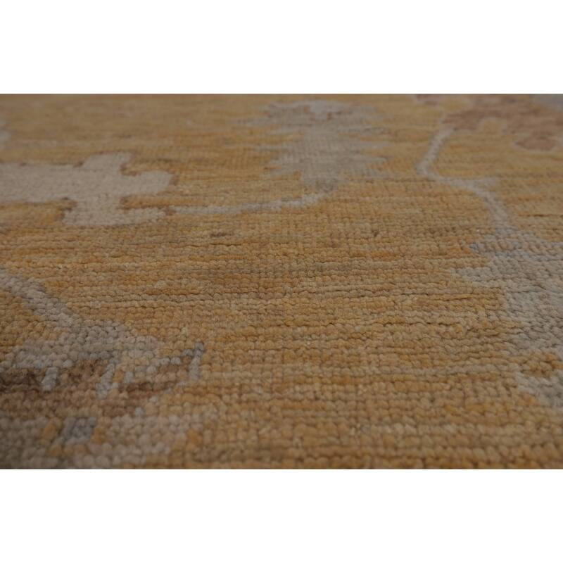 Vegetable Dye Oushak Turkish Large Rug Handmade Oriental Wool Carpet - 10'5"x 13'10"