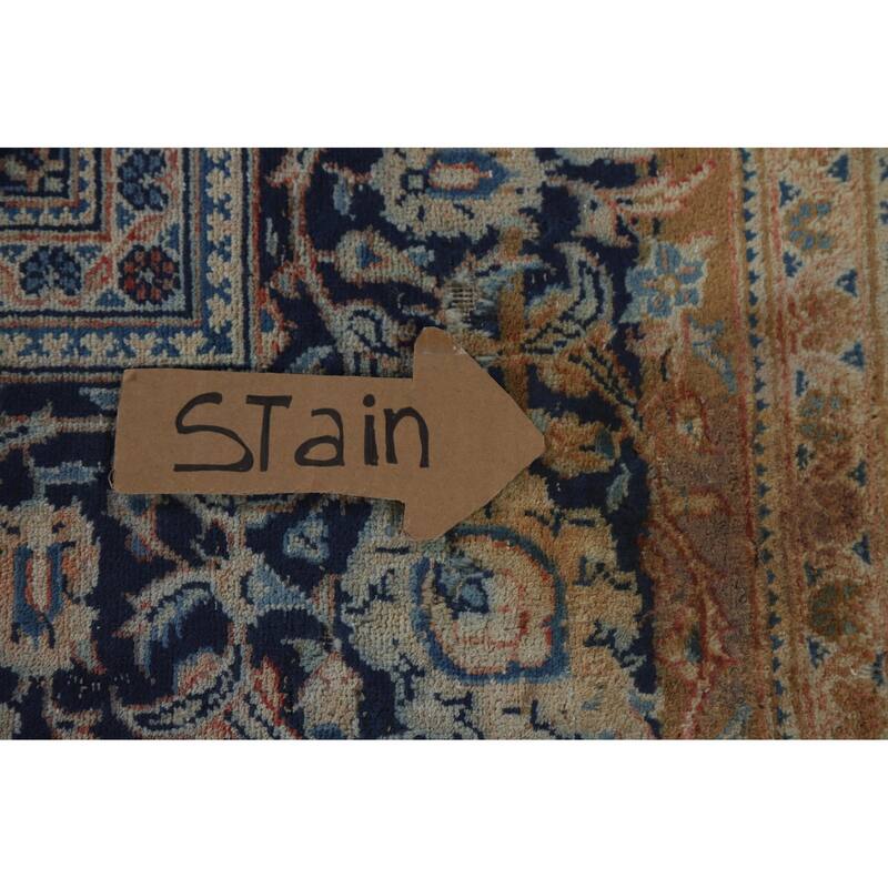 Hand Knotted Oriental 100% Wool Carpet Traditional Floral Oranges & Rust Mashad Area Rug - 9' 11'' X 6' 6''