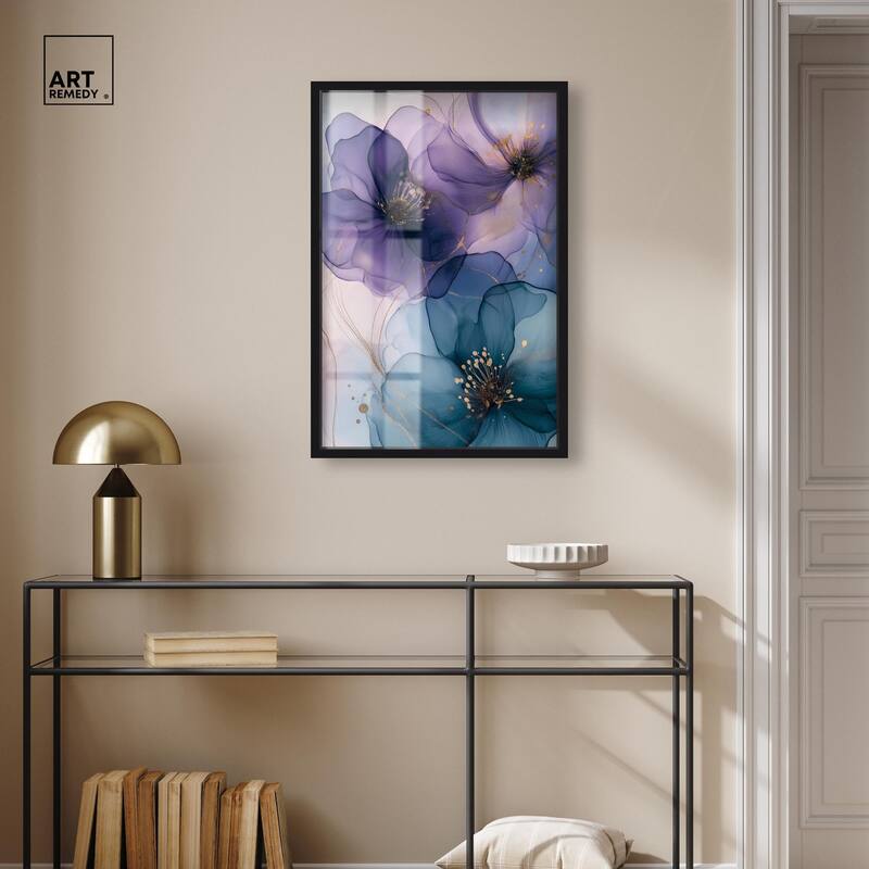 Gilded Cyanescence II Shadowbox by Art Remedy