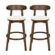 preview thumbnail 15 of 24, Christopher Knight Home - Ashley Contemporary Upholstered Round Cushion Bar Stools with Rubberwood Frame, Set of 2