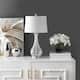 SAFAVIEH Lighting Finnley 28-inch Crackle Glass LED Table Lamp. - 14" W x 14" D x 28" H