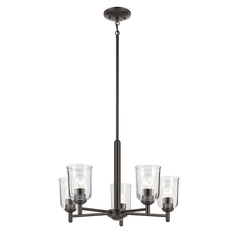 Kichler Lighting Shailene Clear Glass Chandelier - Olde Bronze - 5-Light