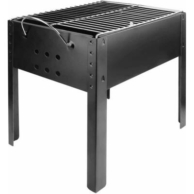 Portable Charcoal Grill, Steel Camping Barbecue Grill for Garden Backyard Party Picnic Travel Home Outdoor Cooking Use