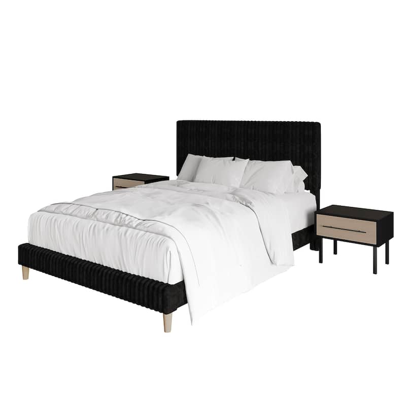 CraftPorch Minimalist 3-Pieces Bedroom Set