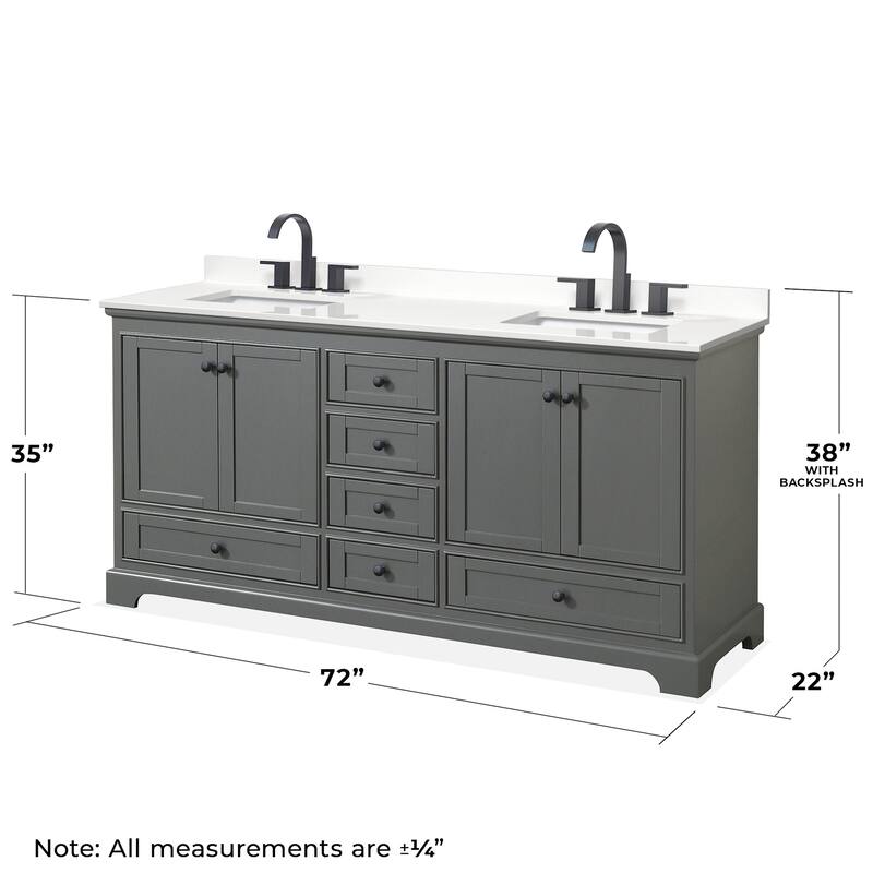 Wyndham Collection WCS202072D-QTZ-US3M24 Deborah 72" Free Standing