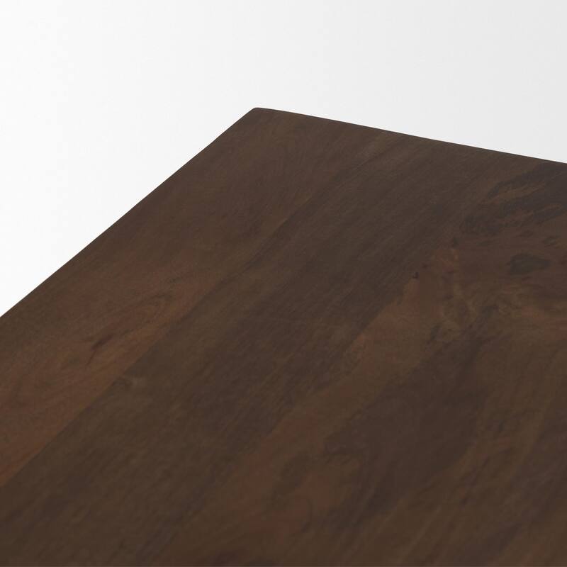 Wolcott Rectangular Dark Brown Solid Wood Bench - 60.0L x 16.0W x 18.0H