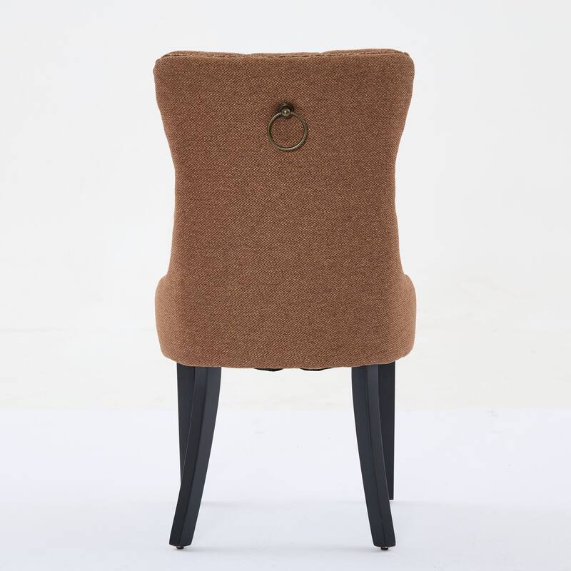 Mid-Century Nailhead Trim Dining Chairs 2-Piece Set