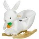 preview thumbnail 10 of 18, Rabbit Rocking Horse with Sounds, Safety Belt, and Poplar Wood Base, Ages 18-36 Months, ASTM Certified