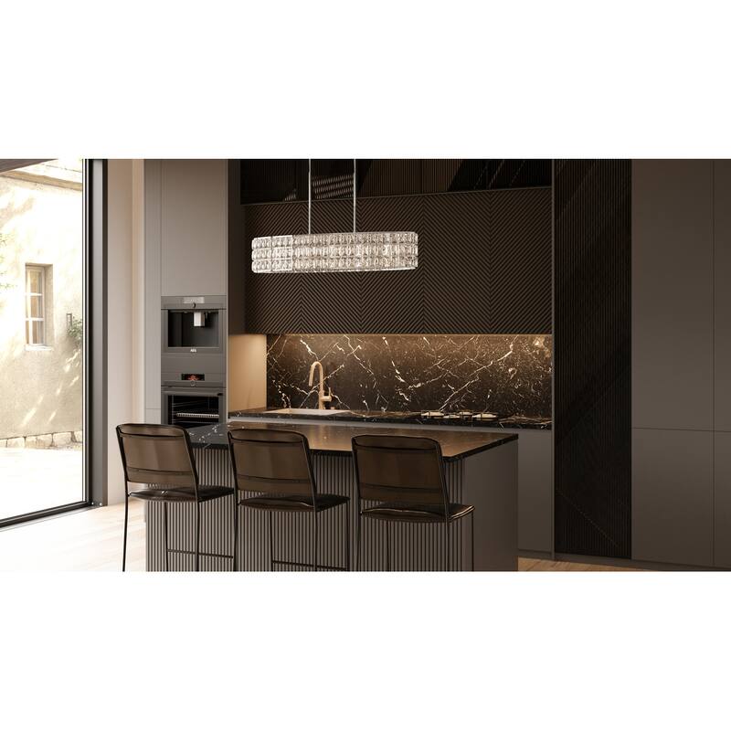 Gibson 5-Light Polished Chrome Linear Chandelier
