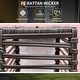 preview thumbnail 16 of 17, Outsunny Solar Floor Lamp, Outdoor Rattan Garden Lantern Pathway Light & Decorative Driveway Lighting