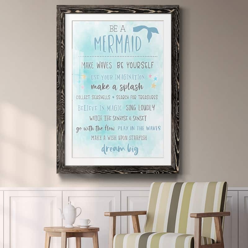 Be a Mermaid-Premium Framed Print - Ready to Hang