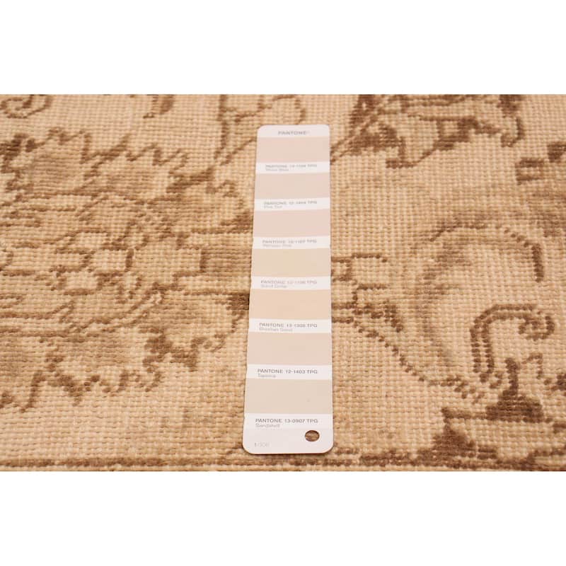 ECARPETGALLERY Hand-knotted Antalya Vintage Beige Wool Rug - 9'3 x 10'8