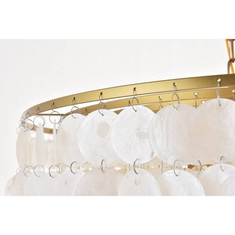 Selene 6 light Brass Pendant