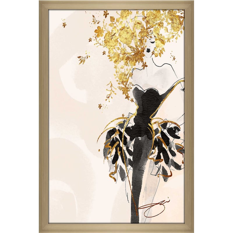 "Gold Flower Girl 1" by Jodi Print on Acrylic
