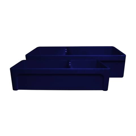Glencove 42" Double Bowl Fireclay Sink