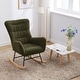 preview thumbnail 20 of 21, Teddy Upholstered Nursery Rocking Chair with High Backrest