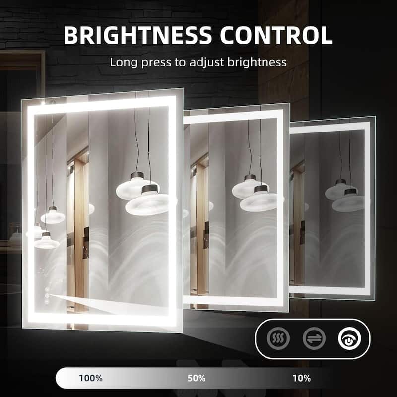 LED Bathroom Mirror with Front and Backlight