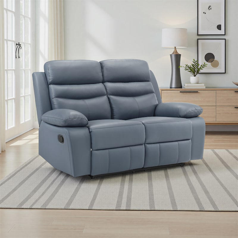 Fremont & Park Peperomia Leather Manual Double Reclining Loveseat