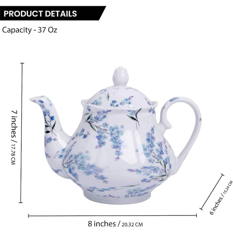 European Style Ceramic Teapot Coffee Pot Water Pot Porcelain Vintage Gift Tea Pot