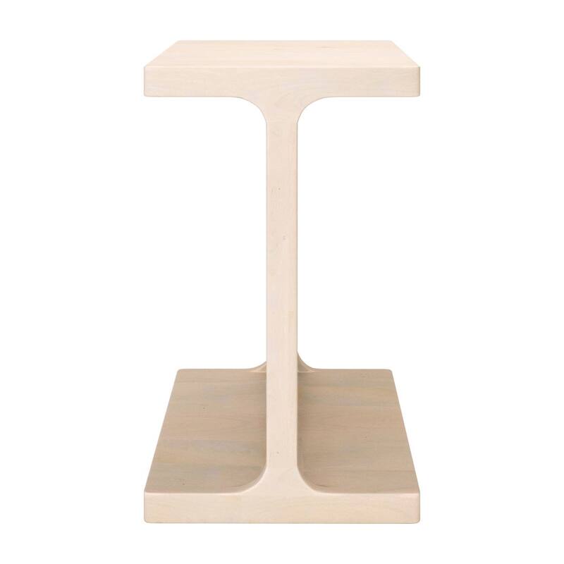 HomeRoots 20" Natural Solid Wood Pedestal End Table - 15' X '20.1' X '13