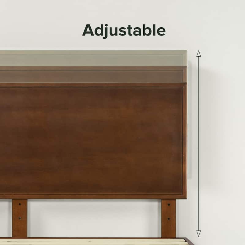 Priage by Zinus Deluxe Mid-century Wood Platform Bed