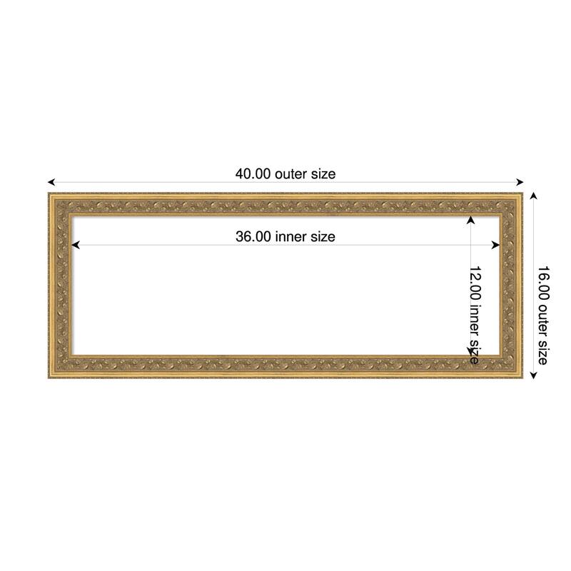Carter Dark Gold Framed Dry Erase Magnetic Board - 40 x 16 in