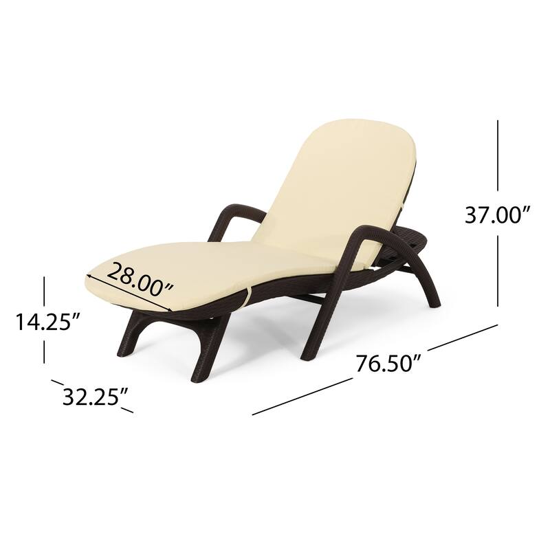 Mikael Chaise Lounge Chair with Cushion