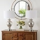 preview thumbnail 2 of 5, SAFAVIEH Lighting 28 inch Turquoise Glass Table Lamp (Set of 2) - 15"W x 15"D x 28"H
