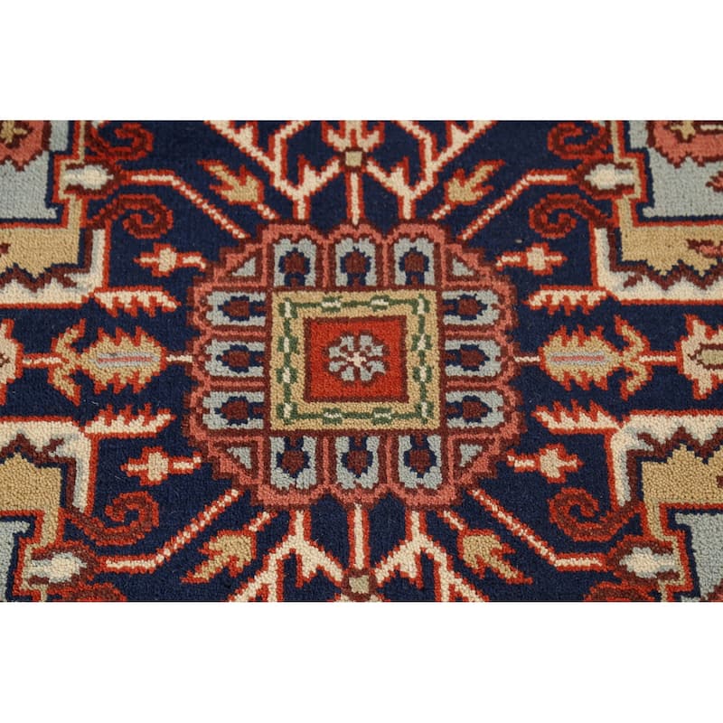 Orange Heriz Serapi Indian Area Rug Handmade Wool Carpet - 9'0"x 11'9"