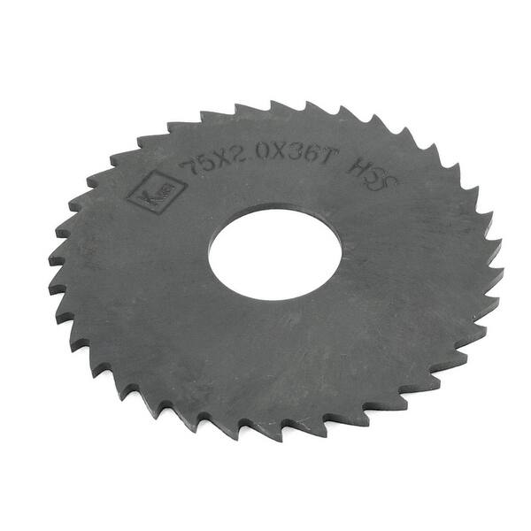 75mm x 2mm x 22mm Milling Cutter HSS 36 Teeth Slitting Saw Blade Black