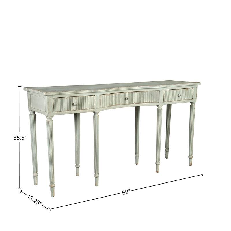 Shapiro 69" Console Table, Distressed Aged