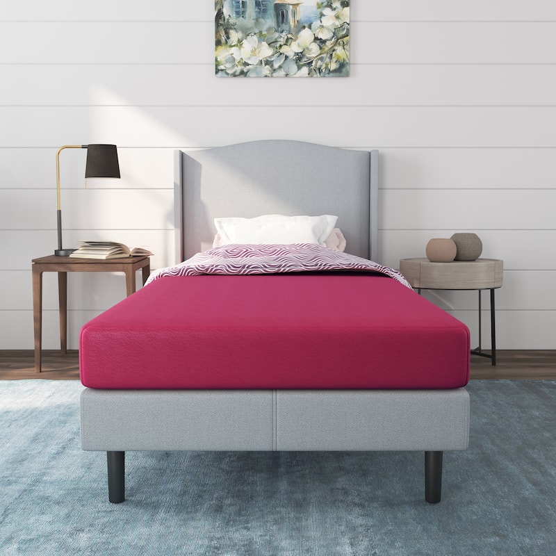 Nap Queen Rainbow 5" Memory Foam Twin Mattress, Pink - Pink