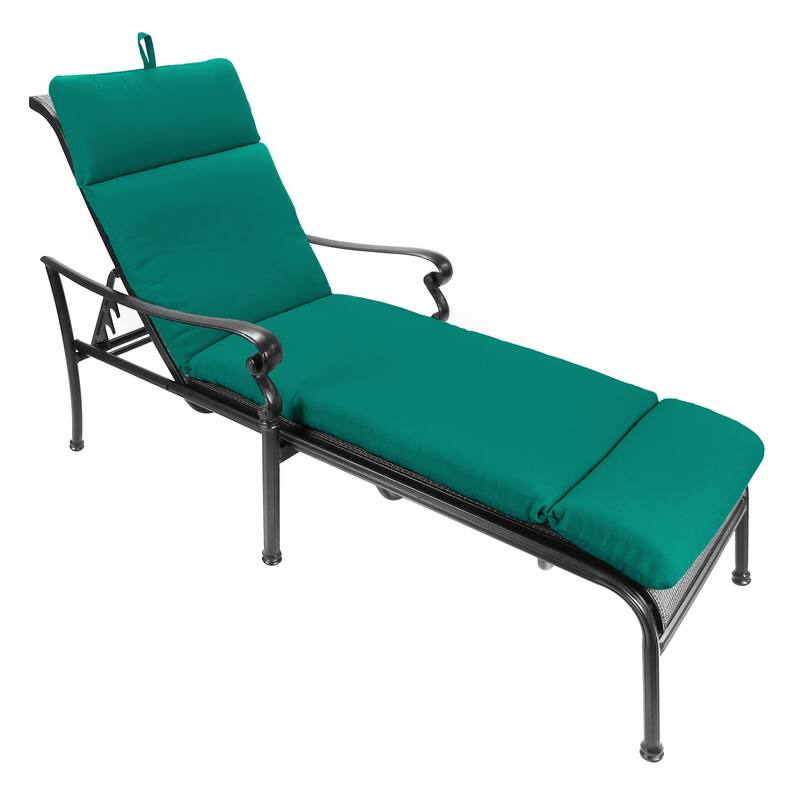 74" x 22" Outdoor Chaise Lounge Cushion with Ties and Loop - 74'' L x 22'' W x 5'' H