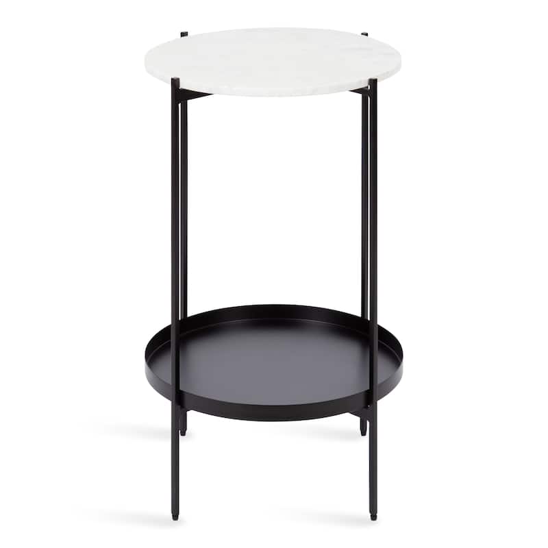 Kate and Laurel Lavish Marble Side Table