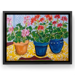 Americanflat - Flowers In Pots by Mandy Buchanan Floating Canvas