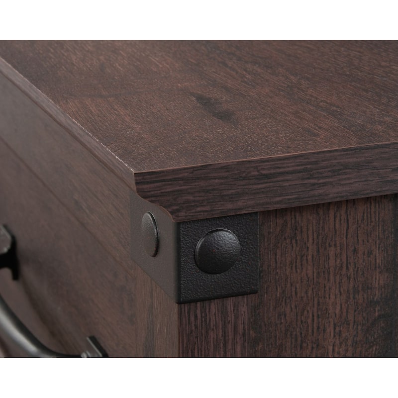 Carson Forge Desk - Coffee Oak