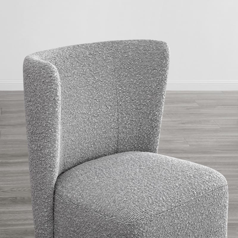 Brian Modern Dining Chairs with Casters&Wood Base Set of 2