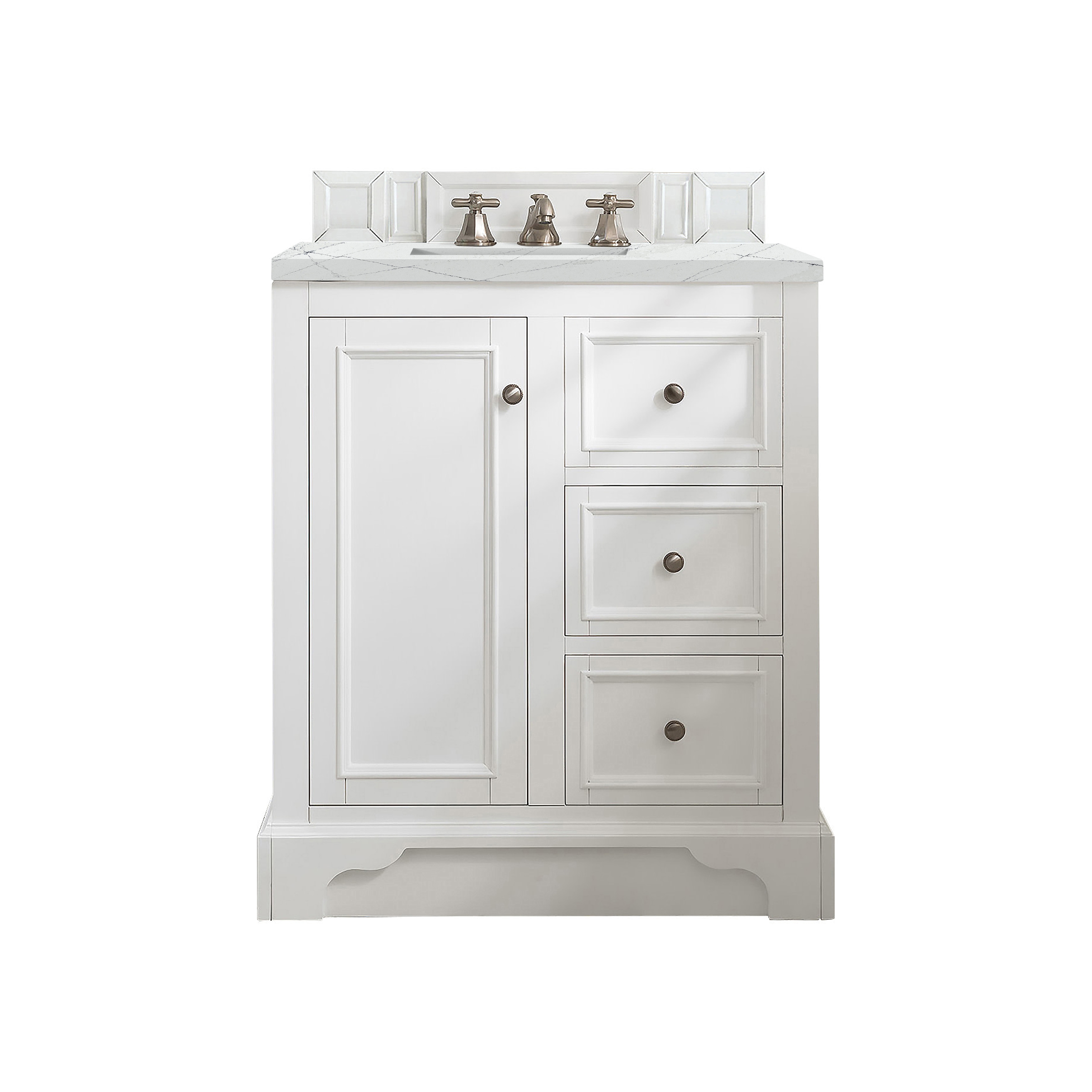 James Martin Vanities De Soto 30" Single Vanity, Bright White