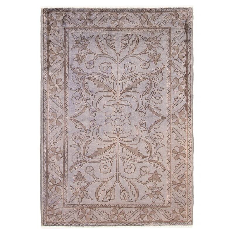 ECARPETGALLERY Hand-knotted Vibrance Grey Wool Rug - 3'6 x 5'0 - Grey - 3'6 x 5'0