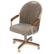 preview thumbnail 2 of 16, Casual Dining Cushion Swivel-and-Tilt Rolling Caster Chair
