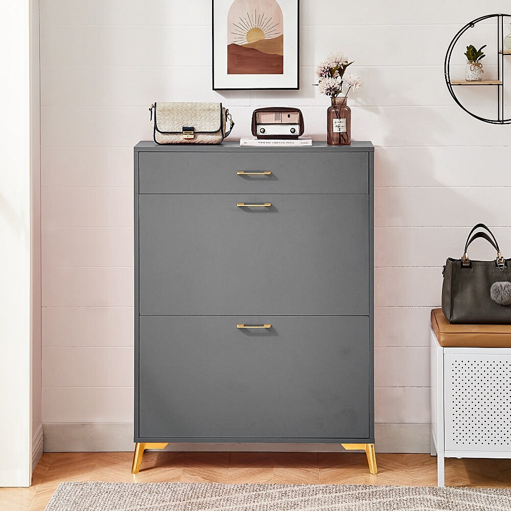 Brielle 12 pair shoe sales storage cabinet