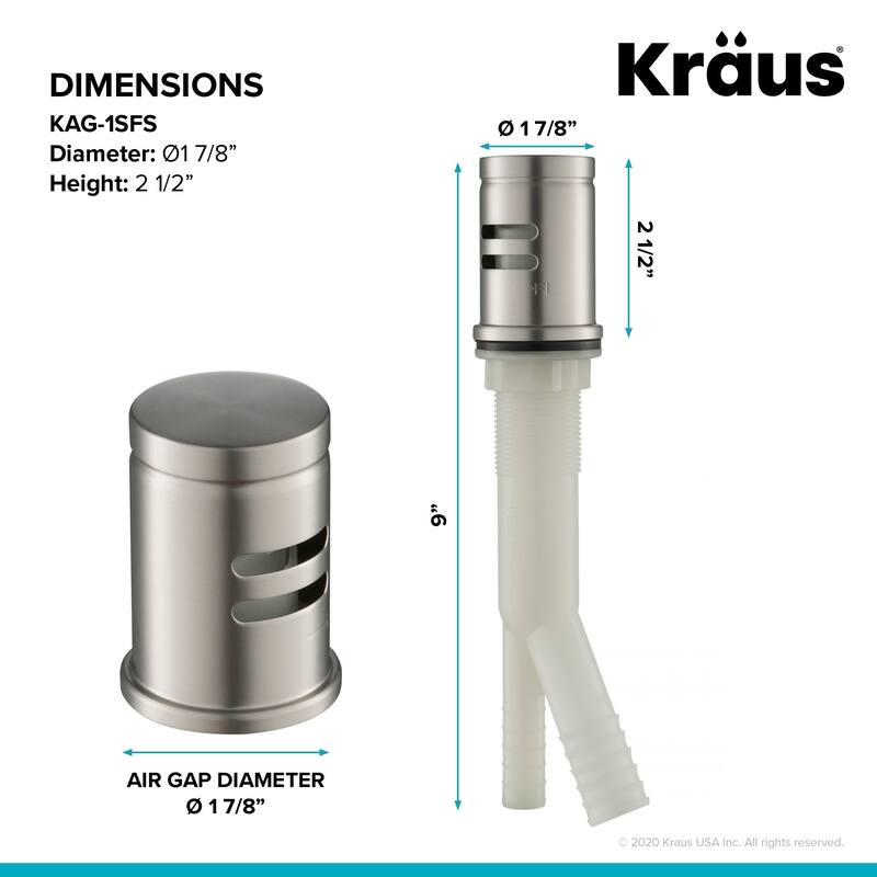 Kraus 2-1/2" Brass Air Gap