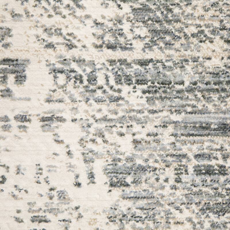 Sienna Distressed Abstract Grey/ Blue Area Rug