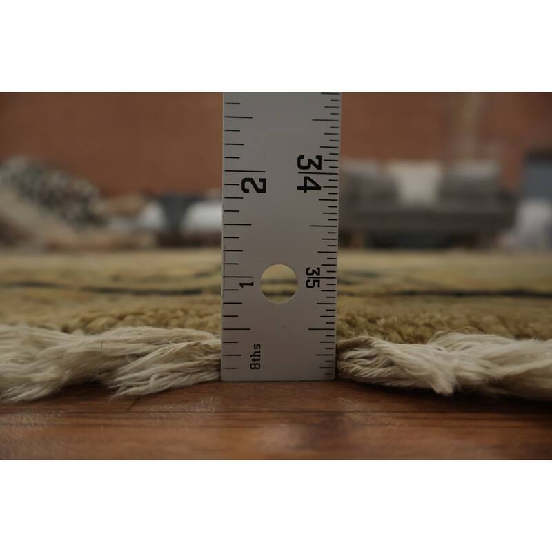 Hand Knotted Oriental 100% Wool Carpet Traditional All-Over Beige & Ivories Agra Area Rug - 5' 10'' X 5' 11''