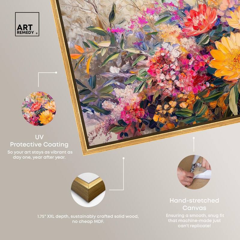 Golden Hour Garden Canvas by Art Remedy