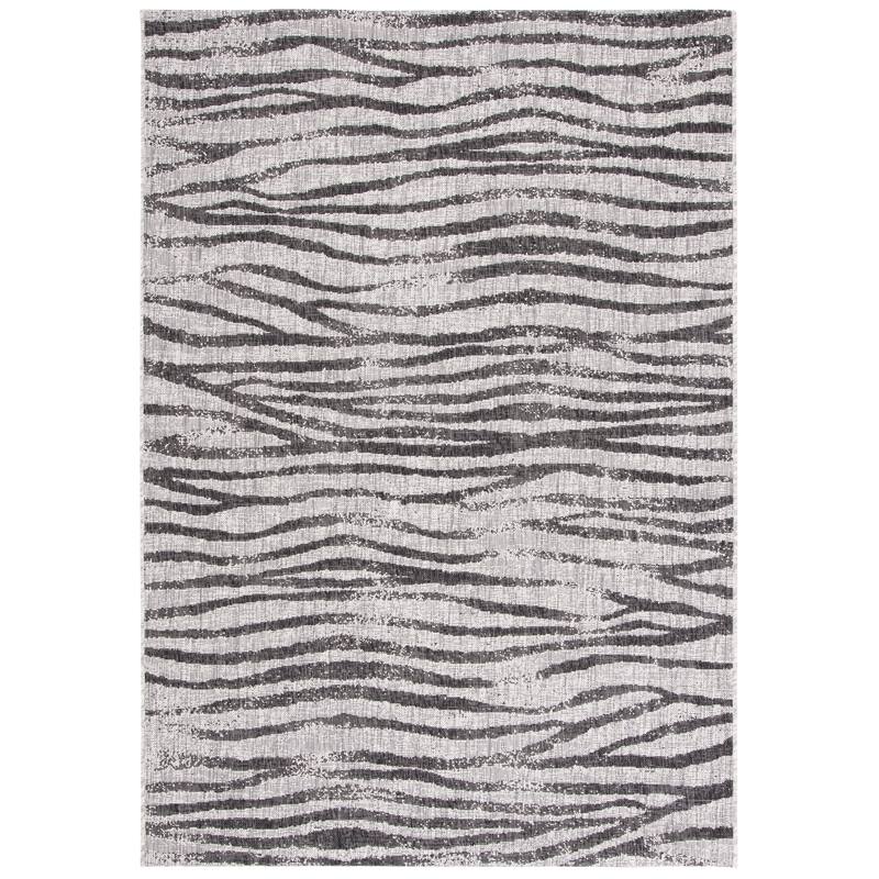 SAFAVIEH Courtyard Nagehan Stripe Indoor/ Outdoor Waterproof Patio Backyard Rug