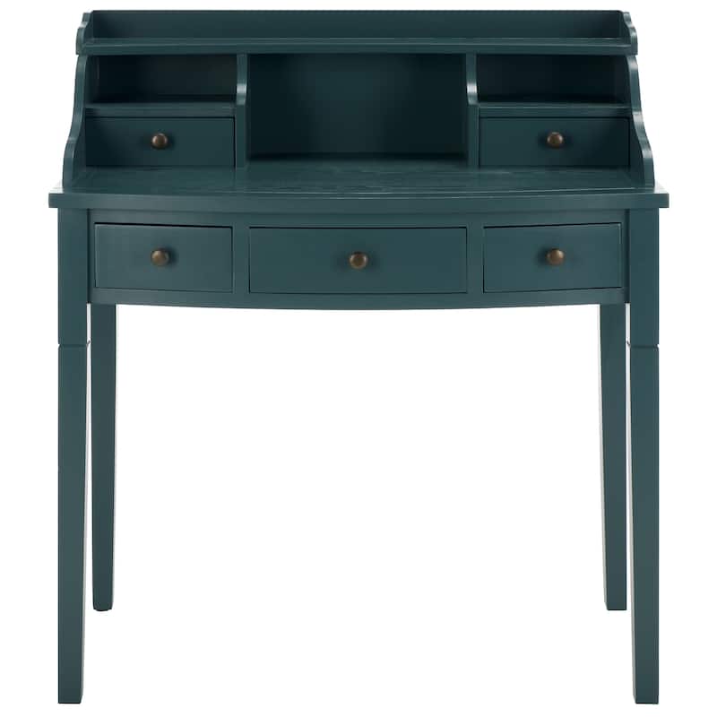 SAFAVIEH Leana 5-Drawer Work Office Writing Desk - Slate Teal
